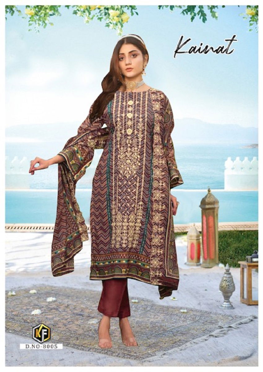 Keval Kainat Vol 8 Printed Karachi Cotton Dress Material Catalog
